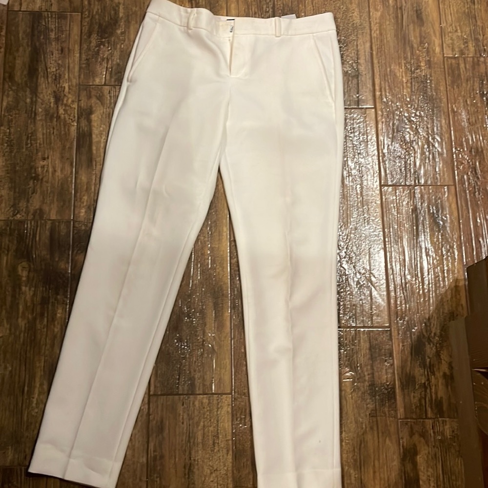 Banana Republic white crop dress pants